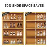 Shoe Slots Organizer 36 Pack - Shoe Organizer Space Saver 50%,Adjustable Thickening Shoe Stackers for a pair of Shoes,Shoe Storage Shoe Rack Holder for closet organization,organizador de zapatos,White Shoe Slots Organizer 36 Pack - Shoe Organizer Space Saver 50%,Adjustable Thickening Shoe Stackers for a pair of Shoes,Shoe Storage Shoe Rack Holder for closet organization,organizador de zapatos,White