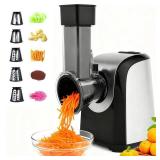 Electric Cheese Grater 150W Salad Maker 5 Different Shapes of Blades for Slicing/Shredding/Grinding, Compact Kitchen Electric Slicer Shredder for Block Cheese, Vegetables, Fruit, Carrots Electric Cheese Grater 150W Salad Maker 5 Different Shapes of Blades for Slicing/Shredding/Grinding, Compact Kitchen Electric Slicer Shredder for Block Cheese, Vegetables, Fruit, Carrots