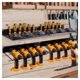 UU-Major Power Tool Organizer with Charging Station,Drill Holder Wall Mount,Garage Storage Shelves for Organization and Storage,Heavy Duty Pegboard Wall Organizer Set Solid Metal Black 2 Pack 4 Setâ UU-Major Power Tool Organizer with Charging Station,Drill Holder Wall Mount,Garage Storage Shelves for Organization and Storage,Heavy Duty Pegboard Wall Organizer Set Solid Metal Black 2 Pack 4 Setâ