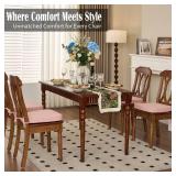 Chair Cushions for Dining & Kitchen Chairs 2'' Thick High-Density Foam with Gel-Infused Non-Slip Removable Washable Cover Ties Comfortable & Breathable Seat Pads (Pink, 4 Count (Pack of 1)) Chair Cushions for Dining & Kitchen Chairs 2'' Thick High-Density Foam with Gel-Infused Non-Slip Removable Washable Cover Ties Comfortable & Breathable Seat Pads (Pink, 4 Count (Pack of 1))