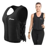 ZELUS Weighted Vest for Women, 10lb. Z-Fit Weight Vest with Adjustable Soft Iron Weights, Women's Weight Vest for Walking Strength Training, Workout Vest with Zippered Pockets Reflective Strip, Medium ZELUS Weighted Vest for Women, 10lb. Z-Fit Weight Vest with Adjustable Soft Iron Weights, Women's Weight Vest for Walking Strength Training, Workout Vest with Zippered Pockets Reflective Strip, Medium