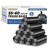55-60 Gallon Trash Bags Heavy Duty 2.1 Mil - 39''x55'' 100 Count Extra Thick Black Garbage Bags Unscented Strong Huge Can Liners for Construction Industrial Yard Outdoor Commercial 55-60 Gallon Trash Bags Heavy Duty 2.1 Mil - 39''x55'' 100 Count Extra Thick Black Garbage Bags Unscented Strong Huge Can Liners for Construction Industrial Yard Outdoor Commercial