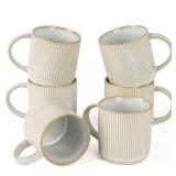 famiware Coffee Mug Set for 6, Star 12 oz Catering Mugs Cup Set with Handle for Coffee, Tea, Cocoa, Milk - Ceramic Stoneware Drinkware Set, Cappuccino White famiware Coffee Mug Set for 6, Star 12 oz Catering Mugs Cup Set with Handle for Coffee, Tea, Cocoa, Milk - Ceramic Stoneware Drinkware Set, Cappuccino White