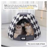BALANCE Cat Beds for Indoor Cats, 2-in-1 Cat Bed Cave with Anti-Slip Bottom and Ultra-Soft Plush, Cozy Cats House Tent for Kittens and Small Dogs, 21 Inches, Dark Grey BALANCE Cat Beds for Indoor Cats, 2-in-1 Cat Bed Cave with Anti-Slip Bottom and Ultra-Soft Plush, Cozy Cats House Tent for Kittens and Small Dogs, 21 Inches, Dark Grey