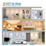 VOLISUN 24 Pack 6 inch Recessed Lighting, 5CCT Ultra-Thin LED Recessed Light with Junction Box, 2700K-5000K Selectable, 1080Lumen Dimmable Canless Wafer Downlight, LED Ceiling Light ETL Certificated VOLISUN 24 Pack 6 inch Recessed Lighting, 5CCT Ultra-Thin LED Recessed Light with Junction Box, 2700K-5000K Selectable, 1080Lumen Dimmable Canless Wafer Downlight, LED Ceiling Light ETL Certificated