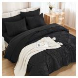 Andency King Size Comforter Set 7 Pieces Black - Bed in a Bag King Boho Lightweight Fluffy Tufted Bedding Sets with Comforter, Sheets, Pillowcases & Shams Andency King Size Comforter Set 7 Pieces Black - Bed in a Bag King Boho Lightweight Fluffy Tufted Bedding Sets with Comforter, Sheets, Pillowcases & Shams