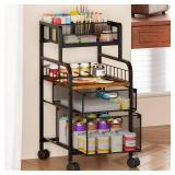 SWTYMIKI Rolling Cart with Drawers - Metal Utility Cart with Wood Shelf, DIY Divider and Locking Wheels, Craft & Art Cart Organizer for Under Desk Storage for Home Office Studio, Espresso SWTYMIKI Rolling Cart with Drawers - Metal Utility Cart with Wood Shelf, DIY Divider and Locking Wheels, Craft & Art Cart Organizer for Under Desk Storage for Home Office Studio, Espresso