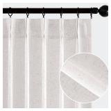 MIULEE Pinch Pleated Linen Curtains 90 Inches Long 2 Panels for Bedroom Living Room, Soft Thick Linen Textured Window Drapes Pleat Back Tab Hooks Semi Sheer Light Filtering Neutral Farmhouse MIULEE Pinch Pleated Linen Curtains 90 Inches Long 2 Panels for Bedroom Living Room, Soft Thick Linen Textured Window Drapes Pleat Back Tab Hooks Semi Sheer Light Filtering Neutral Farmhouse