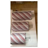 Yongmao Red Stripe Flameless Pillar Candles with Timer, Real Wax Flickering Battery Operated Candles for Christmas Holiday Home Decor, Set of 3 (D3 x H4 5\' 6\') Yongmao Red Stripe Flameless Pillar Candles with Timer, Real Wax Flickering Battery Operated Candles for Christmas Holiday Home Decor, Set of 3 (D3 x H4 5\' 6\')