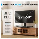 Universal TV Stand - Table Top TV Stand for 27-60 inch LCD LED TVs - 9 Level Height Adjustable TV Base Stand with Tempered Glass Base & Wire Management, VESA 400x400mm Universal TV Stand - Table Top TV Stand for 27-60 inch LCD LED TVs - 9 Level Height Adjustable TV Base Stand with Tempered Glass Base & Wire Management, VESA 400x400mm