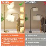 Nintiue Dimmable Floor Lamp, 1000 LM LED Edison Bulb Included, Arc Floor Lamps for Living Room Modern Standing Lamp Tall Lamps for Living Room Bedroom-Brass Nintiue Dimmable Floor Lamp, 1000 LM LED Edison Bulb Included, Arc Floor Lamps for Living Room Modern Standing Lamp Tall Lamps for Living Room Bedroom-Brass