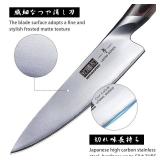 HOSHANHO 8-Piece Kitchen Knife Set, Japanese High Carbon Super Steel Knife Sets with Block, Professional Ultra Sharp Chef Knife Set with Scissors (used) HOSHANHO 8-Piece Kitchen Knife Set, Japanese High Carbon Super Steel Knife Sets with Block, Professional Ultra Sharp Chef Knife Set with Scissors (used)