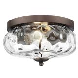 Darkaway Ceiling Light Fixtures Flush Mount Indoor Outdoor Ceiling Light with Water Ripple Glass Shade for Hallway Kitchen Bedroom Porch Living Room Bronze Finish Darkaway Ceiling Light Fixtures Flush Mount Indoor Outdoor Ceiling Light with Water Ripple Glass Shade for Hallway Kitchen Bedroom Porch Living Room Bronze Finish
