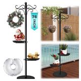 SIGOWING 76\' Thicken Shepherds Hooks for Outdoor - Double Shepherd Hooks for Outside with 2 Stands, Bird Feeder Pole with a Flat Base for Deck, Plant Stand Indoor, Wreath and Wind Chimes Hanger SIGOWING 76\' Thicken Shepherds Hooks for Outdoor - Double Shepherd Hooks for Outside with 2 Stands, Bird Feeder Pole with a Flat Base for Deck, Plant Stand Indoor, Wreath and Wind Chimes Hanger