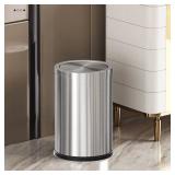 LEASYLIFE Brushed Nickel Bathroom Trash Can,Stainless Steel Garbage Can with Fild Lid,Small Trash Can for Bedroom,Hotel,Office,Laundry(Sliver) LEASYLIFE Brushed Nickel Bathroom Trash Can,Stainless Steel Garbage Can with Fild Lid,Small Trash Can for Bedroom,Hotel,Office,Laundry(Sliver)
