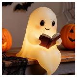 Ghost Reading Book Lamp, 7.8in Ghost Night Light, Cute Halloween Ghost Figurines Statue Decor, Funny Night Lamp Statue for Bedrooms, Study Rooms, Living Rooms, Halloween Decorations Gifts (Big) Ghost Reading Book Lamp, 7.8in Ghost Night Light, Cute Halloween Ghost Figurines Statue Decor, Funny Night Lamp Statue for Bedrooms, Study Rooms, Living Rooms, Halloween Decorations Gifts (Big)