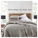 HORIMOTE HOME Quilt Set Twin Size Beige, Classic Geometric Spots Stitched Pattern, Stone-Washed Microfiber Chic Rustic Look, Ultra Soft Lightweight Quilted Bedspread for All Season, 2 Pieces HORIMOTE HOME Quilt Set Twin Size Beige, Classic Geometric Spots Stitched Pattern, Stone-Washed Microfiber Chic Rustic Look, Ultra Soft Lightweight Quilted Bedspread for All Season, 2 Pieces