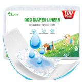 Dog Diaper Liners Booster Pads, 100ct Disposable Dog Diapers Inserts Male Female for Washable Doggie Belly Bands Wraps Covers Period Panties(Large) Dog Diaper Liners Booster Pads, 100ct Disposable Dog Diapers Inserts Male Female for Washable Doggie Belly Bands Wraps Covers Period Panties(Large)