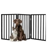 PETMAKER 4-Panel Indoor Foldable Pet Gate for Stairs or Doorways (Black) PETMAKER 4-Panel Indoor Foldable Pet Gate for Stairs or Doorways (Black)
