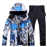 Men's Ski Suit Waterproof Snow Suits Two Piece Snowboard Jacket and Pants Set Outdoor Windproof Winter Warm Snowsuits Men's Ski Suit Waterproof Snow Suits Two Piece Snowboard Jacket and Pants Set Outdoor Windproof Winter Warm Snowsuits
