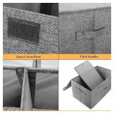 Valease 2 Pack Storage Boxes with Lids and Handles, Collapsible Linen Storage Bins Organizer Containers Baskets Cube with Removable Divider for Home Bedroom Closet Office (Pink, Large) Valease 2 Pack Storage Boxes with Lids and Handles, Collapsible Linen Storage Bins Organizer Containers Baskets Cube with Removable Divider for Home Bedroom Closet Office (Pink, Large)