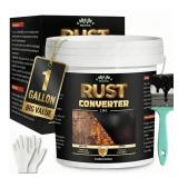 2-in-1 Rust Converter & Metal Primer - 1 Gallon Black Rust Paint Inhibitor for Metal, Ultra Car Rust Reformer & Encapsulator, Long-Lasting Anti Rust Conversion Coating, Heat Resistance 2-in-1 Rust Converter & Metal Primer - 1 Gallon Black Rust Paint Inhibitor for Metal, Ultra Car Rust Reformer & Encapsulator, Long-Lasting Anti Rust Conversion Coating, Heat Resistance