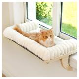 valigogo Cloud-Soft Cat Window Sill Perch with Zipper Designed Cushioned Bed, Supportive Cat Window Seat with Premium Solid Wood & Sturdy Metal Frame, Pet Hammock Bed for Large Cats (Large, White) valigogo Cloud-Soft Cat Window Sill Perch with Zipper Designed Cushioned Bed, Supportive Cat Window Seat with Premium Solid Wood & Sturdy Metal Frame, Pet Hammock Bed for Large Cats (Large, White)