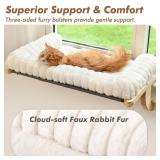 valigogo Cloud-Soft Cat Window Sill Perch with Zipper Designed Cushioned Bed, Supportive Cat Window Seat with Premium Solid Wood & Sturdy Metal Frame, Pet Hammock Bed for Large Cats (Large, White) valigogo Cloud-Soft Cat Window Sill Perch with Zipper Designed Cushioned Bed, Supportive Cat Window Seat with Premium Solid Wood & Sturdy Metal Frame, Pet Hammock Bed for Large Cats (Large, White)