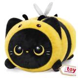 Mewaii Cute Black Cat Bee Plush Pillow, Kawaii Plushies Bee Stuffed Animal Toy, Kitten Plushies with Honeybee Outfit Costume, Soft Squishy Birthday Gifts for Kids & Girls (16 Inch) Mewaii Cute Black Cat Bee Plush Pillow, Kawaii Plushies Bee Stuffed Animal Toy, Kitten Plushies with Honeybee Outfit Costume, Soft Squishy Birthday Gifts for Kids & Girls (16 Inch)