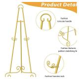 2 Pack Easel Stand for Sign, 46\' H Easel Dispaly Stand, Metal Large Floor Standing Easels for Pictures, Wedding Poster Stands for Art Mirror with Chain Support 2 Pack Easel Stand for Sign, 46\' H Easel Dispaly Stand, Metal Large Floor Standing Easels for Pictures, Wedding Poster Stands for Art Mirror with Chain Support