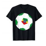 Ethiopia Soccer Ball Ethiopian Flag Jersey Pride Print T-Shirt Ethiopia Soccer Ball Ethiopian Flag Jersey Pride Print T-Shirt