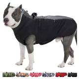IKIPUKO Dog Winter Jacket - XX Large, Warm Zip Up Snowsuit Dog Harness Vest, Reflective, Water-Resistant, Black IKIPUKO Dog Winter Jacket - XX Large, Warm Zip Up Snowsuit Dog Harness Vest, Reflective, Water-Resistant, Black