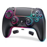 AFMVV Wireless Controller for PS5 with RGB LED,TURBO, Dual Vibration, 6 Axis Gyro Sensor, Touchpad, Ergonomic for Playstation 5 Controller, Compatible with PlayStation 5/PC/Mac/ios/Android/Steam AFMVV Wireless Controller for PS5 with RGB LED,TURBO, Dual Vibration, 6 Axis Gyro Sensor, Touchpad, Ergonomic for Playstation 5 Controller, Compatible with PlayStation 5/PC/Mac/ios/Android/Steam
