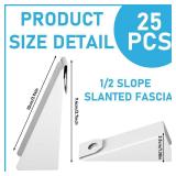 MorningRo 25pcs Aluminum Gutter Wedges for 5-inch K-Style Gutters, Levels Rain Gutters on Angled Fascia for Proper Installation and Drainage for Roof Pitch (1/2 or 28° Slope,White) MorningRo 25pcs Aluminum Gutter Wedges for 5-inch K-Style Gutters, Levels Rain Gutters on Angled Fascia for Proper Installation and Drainage for Roof Pitch (1/2 or 28° Slope,White)