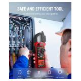 KAIWEETS Digital Clamp Meter Multimeter with D-Shaped Jaw for AC/DC Current & Voltage, Auto-ranging 4000 Counts Voltage Tester with Flashlight Backlight, Measuring Temperature Continuity Diode NCV KAIWEETS Digital Clamp Meter Multimeter with D-Shaped Jaw for AC/DC Current & Voltage, Auto-ranging 4000 Counts Voltage Tester with Flashlight Backlight, Measuring Temperature Continuity Diode NCV