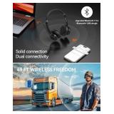 TECKNET Wireless Headset with USB Dongle, Bluetooth Headset with Noise Cancelling Mic - Rechargeable Bluetooth V5.2, 50H Playtime & Mic Mute, On Ear Headphones for Trucker/Remote Work/Call Center TECKNET Wireless Headset with USB Dongle, Bluetooth Headset with Noise Cancelling Mic - Rechargeable Bluetooth V5.2, 50H Playtime & Mic Mute, On Ear Headphones for Trucker/Remote Work/Call Center