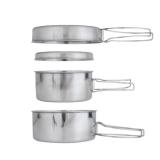 BeGrit Backpacking Camping Cookware Mini Picnic Camping Cooking Mess Kit with Pot and Pan Set for Hiking 4pcs Set BeGrit Backpacking Camping Cookware Mini Picnic Camping Cooking Mess Kit with Pot and Pan Set for Hiking 4pcs Set