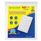 TICONN 2PK Plastic Mattress Bag for Moving Storage, Waterproof Mattress Protector Cover, Heavy-Duty Mattress Moving Supplies (1.5 mil, Queen) TICONN 2PK Plastic Mattress Bag for Moving Storage, Waterproof Mattress Protector Cover, Heavy-Duty Mattress Moving Supplies (1.5 mil, Queen)