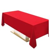 Surmente Red Christmas Tablecloth 60 x 102-inch Rectangular Polyester Table Cloth for Weddings, Banquets, or Restaurants Surmente Red Christmas Tablecloth 60 x 102-inch Rectangular Polyester Table Cloth for Weddings, Banquets, or Restaurants