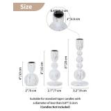 NUPTIO Taper Candle Holders Decor: Set of 3 Wooden Candlestick Holders Mantel Decor - Boho Farmhouse Rustic White NUPTIO Taper Candle Holders Decor: Set of 3 Wooden Candlestick Holders Mantel Decor - Boho Farmhouse Rustic White