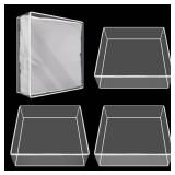 HFYZZ 4 Pcs Plastic Sofa Cushion Covers - Clear PVC Waterproof Sofa Couch Covers - Slipcover for Against Cat Dog Clawing Scratching, 28x28x9 Inch, White Edge HFYZZ 4 Pcs Plastic Sofa Cushion Covers - Clear PVC Waterproof Sofa Couch Covers - Slipcover for Against Cat Dog Clawing Scratching, 28x28x9 Inch, White Edge