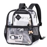 MUSEVOS Clear Backpack for Stadium Events Approved 12Ã6Ã12, Thick TPU Mini Clear Bag with Front Pocket for Concert Sport Events Work Travel, Black Transparent MUSEVOS Clear Backpack for Stadium Events Approved 12Ã6Ã12, Thick TPU Mini Clear Bag with Front Pocket for Concert Sport Events Work Travel, Black Transparent