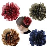 Cinaci 4 Pack Black Plastic Hair Claws Clips with Big Large Satin Rose Flower Bow Barrettes Clamps Bun Chignon Updo Holders Hair Accessories for Women Girls Cinaci 4 Pack Black Plastic Hair Claws Clips with Big Large Satin Rose Flower Bow Barrettes Clamps Bun Chignon Updo Holders Hair Accessories for Women Girls