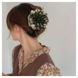 Cinaci 4 Pack Black Plastic Hair Claws Clips with Big Large Satin Rose Flower Bow Barrettes Clamps Bun Chignon Updo Holders Hair Accessories for Women Girls Cinaci 4 Pack Black Plastic Hair Claws Clips with Big Large Satin Rose Flower Bow Barrettes Clamps Bun Chignon Updo Holders Hair Accessories for Women Girls