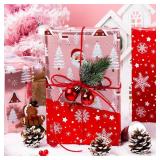 MAYPLUSS Pink Christmas Wrapping Paper, Girl Christmas Gift Wrap, Reversibe Santa Claus Snowy Forest Design w/Metallic Foil Shine Holiday Wrapping Paper for Winter Celebrations (17 Inch X 33 Feet) MAYPLUSS Pink Christmas Wrapping Paper, Girl Christmas Gift Wrap, Reversibe Santa Claus Snowy Forest Design w/Metallic Foil Shine Holiday Wrapping Paper for Winter Celebrations (17 Inch X 33 Feet)