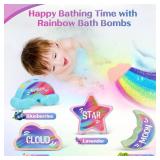 Rainbow Bath Bombs for Kids - 4 Pcs Handmade Natural Kid Bath Bombs, Easter Gifts for Kids, Girls Easter Basket Stuffers, Organic Bubble Bath Rainbow Bath Bombs for Kids - 4 Pcs Handmade Natural Kid Bath Bombs, Easter Gifts for Kids, Girls Easter Basket Stuffers, Organic Bubble Bath