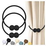 Hion Magnetic Curtain Tiebacks Black 2pcs, Curtain Tiebacks Buckles Holdbacks Holders Hooks Clip for Home Outdoor Bedroom Office Decorative Curtain Hion Magnetic Curtain Tiebacks Black 2pcs, Curtain Tiebacks Buckles Holdbacks Holders Hooks Clip for Home Outdoor Bedroom Office Decorative Curtain