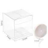 Jutieuo 45 Pack 3x3x3 Inches Clear Favor Boxes with Ribbons, Transparent Plastic Cube Treat Boxes for Candy Goodie Gift, Small Individual Hot Cocoa Bomb Packaging Box Jutieuo 45 Pack 3x3x3 Inches Clear Favor Boxes with Ribbons, Transparent Plastic Cube Treat Boxes for Candy Goodie Gift, Small Individual Hot Cocoa Bomb Packaging Box