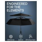 Windproof Travel Umbrella - Compact & Withstands Winds up to 85MPH, Strongest Premium Auto Folding Umbrella for Rain and Sun - Durable, Light & Portable for Women & Men, Fits Backpack & Cars Windproof Travel Umbrella - Compact & Withstands Winds up to 85MPH, Strongest Premium Auto Folding Umbrella for Rain and Sun - Durable, Light & Portable for Women & Men, Fits Backpack & Cars