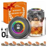 Electric Whiskey Smoker Kit with Adjustable Smoke Control (0â60s), Cocktail Smoker Kit with 6 Wood Chips, No Butane Needed, Old Fashioned Smoker Kit, Bourbon Gifts for Men, Wood Grain Electric Whiskey Smoker Kit with Adjustable Smoke Control (0â60s), Cocktail Smoker Kit with 6 Wood Chips, No Butane Needed, Old Fashioned Smoker Kit, Bourbon Gifts for Men, Wood Grain